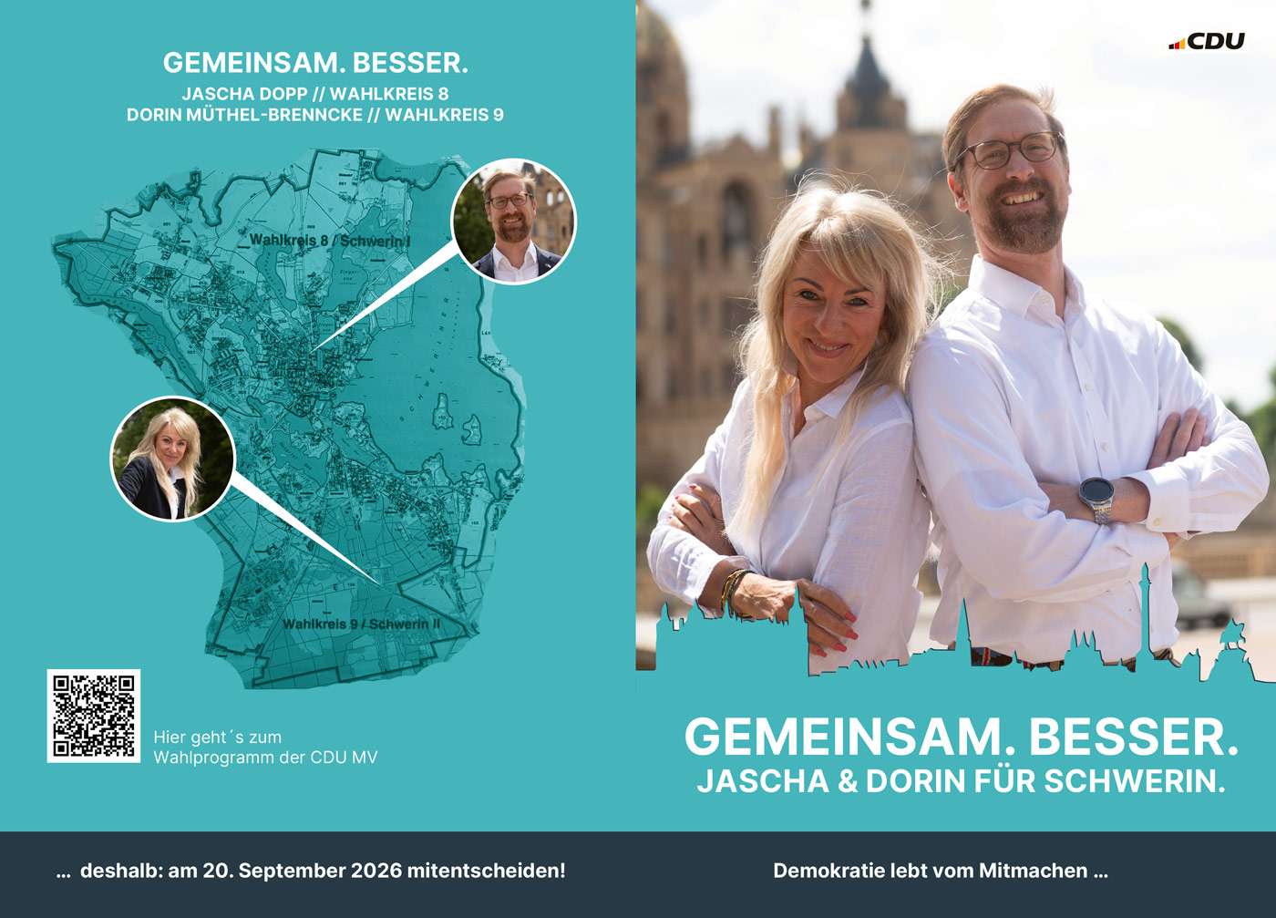 GEMEINSAM. BESSER. JASCHA & DORIN FÜR SCHWERIN.